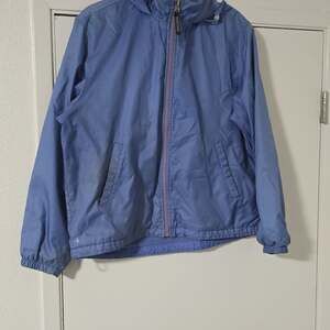 Womens Pacific Trail Blue Hooded Lightweight Windbreaker Jacket